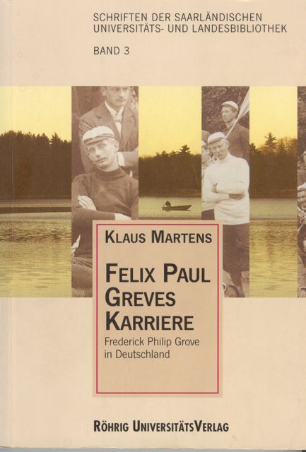 Book Cover: Felix Paul Greves Karriere